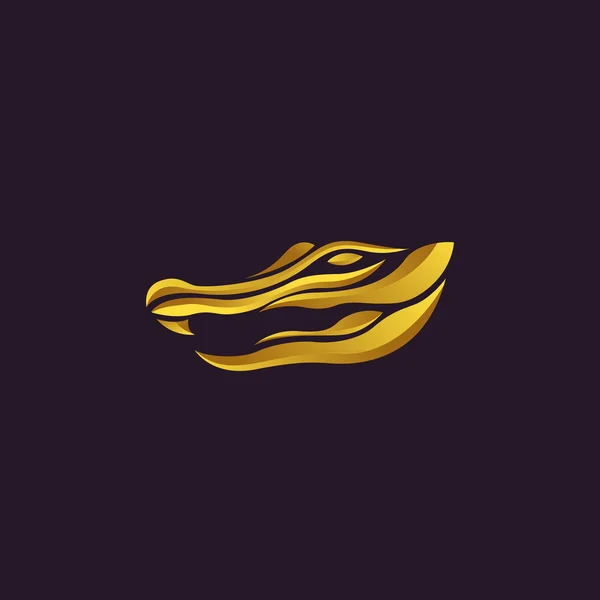 ワニのロゴのベクトル — ストックベクタ