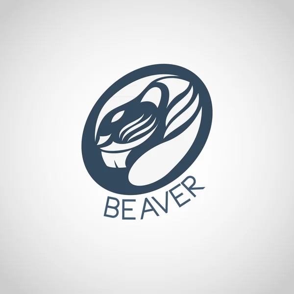 Beaver logo vector — Stock Vector
