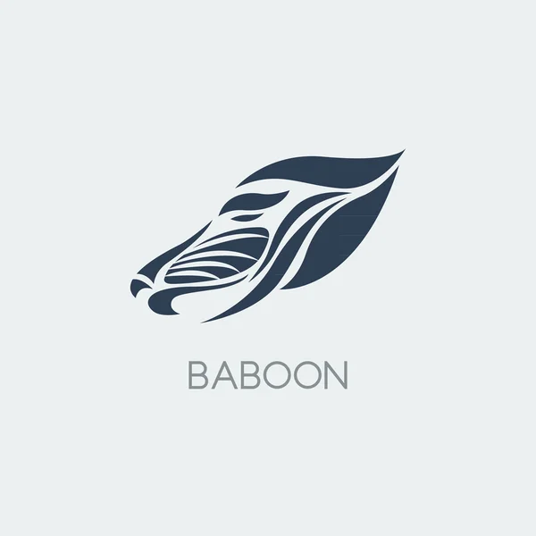 Babian logotypen vektor — Stock vektor