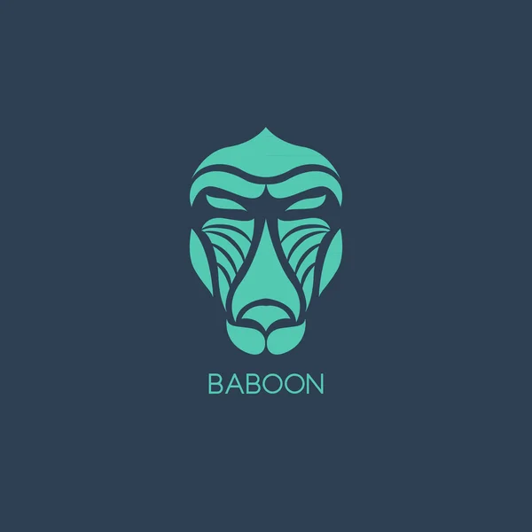 Baboon logo vector — Stock Vector