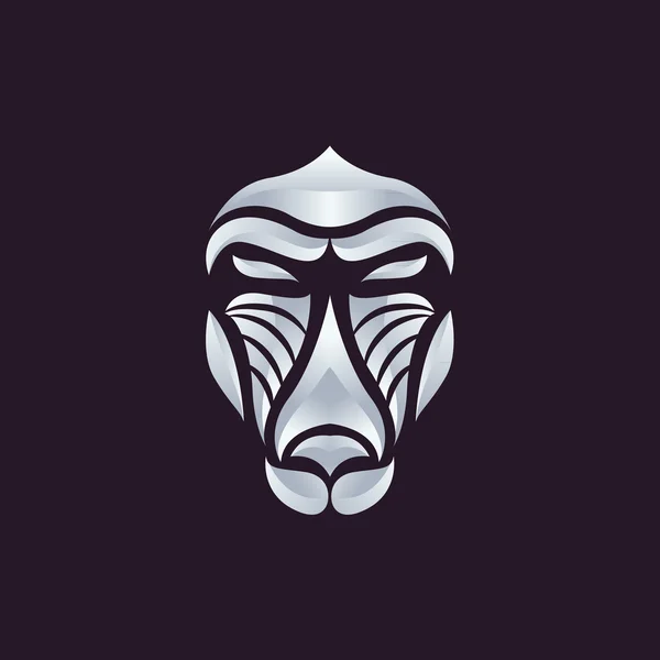 ヒヒのロゴのベクトル — ストックベクタ
