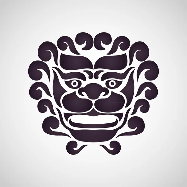 Logotipo león chino — Archivo Imágenes Vectoriales