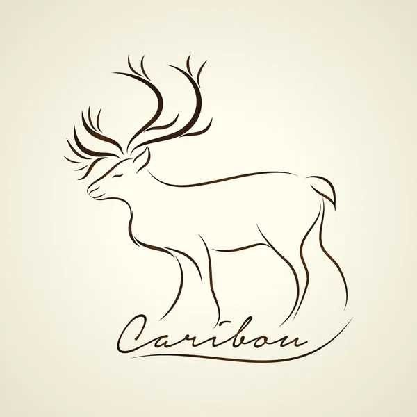 Caribou logo vecteur — Image vectorielle