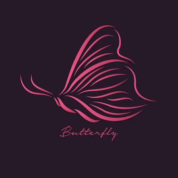 Mariposa logo vector — Vector de stock