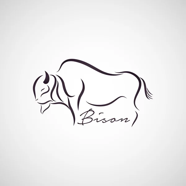 Vector de logotipo de bisonte — Archivo Imágenes Vectoriales