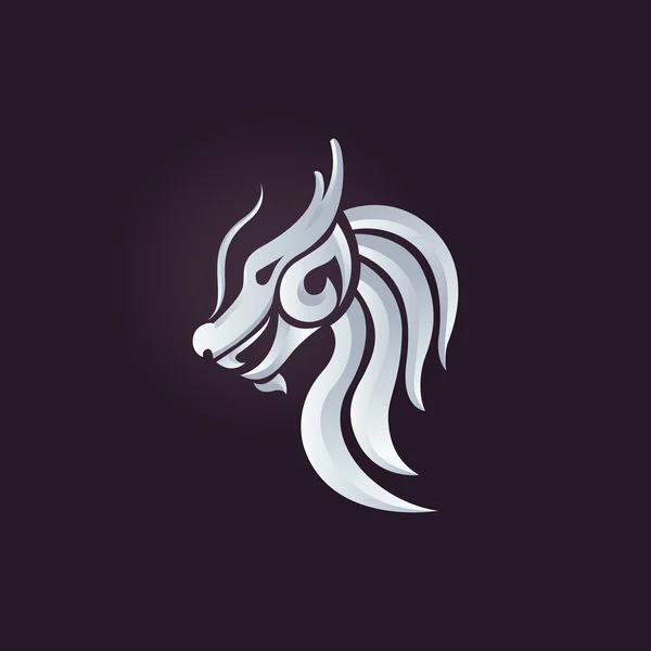 Dragon-logotypen vektor formgivningsmall, draken ikon. — Stock vektor