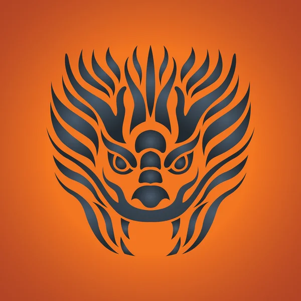 Δράκος λογότυπο φορέα πρότυπο σχεδίασης, εικόνα του Δράκου. — Διανυσματικό Αρχείο