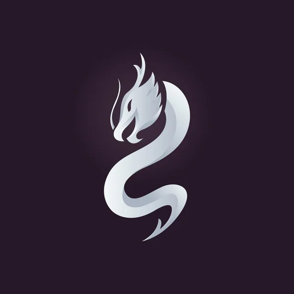 Dragon logo vektör tasarım şablonu, Ejder simgesi.