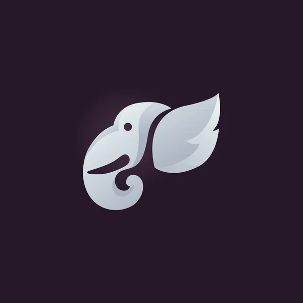 Elefant-Logo-Vektor — Stockvektor