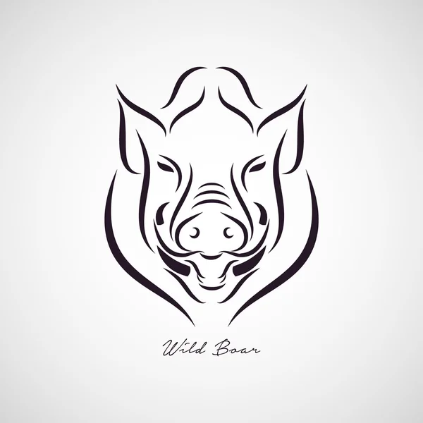 Wild boar logo vector — Stock Vector