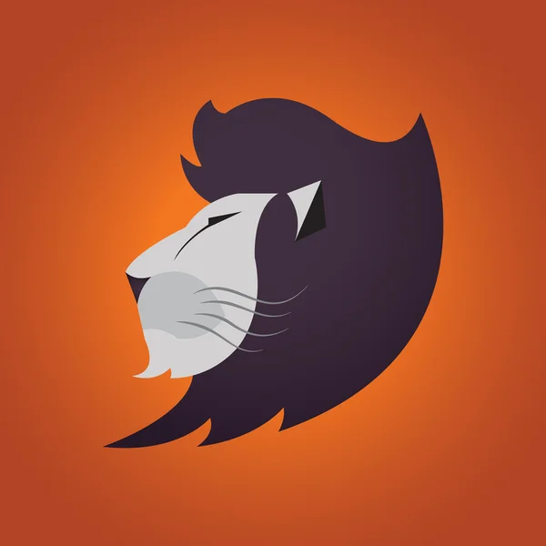 Lion hoofd - vectorillustratie — Stockvector