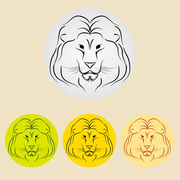 Ikona lwa — Wektor stockowy