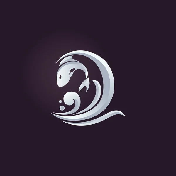 魚のロゴのベクトル — ストックベクタ