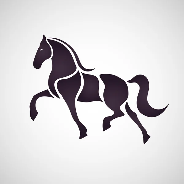 Cheval symbole vecteur — Image vectorielle