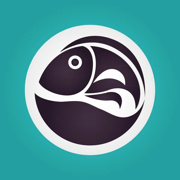Logo de pescado — Vector de stock
