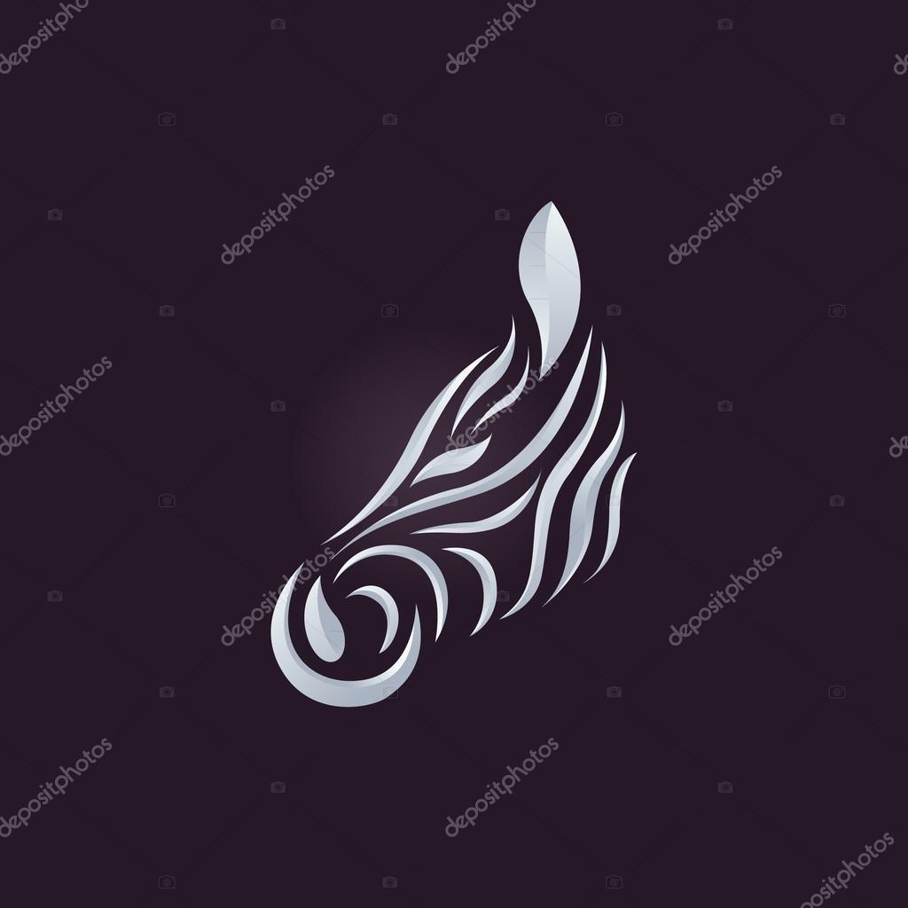 Zebra logo vector