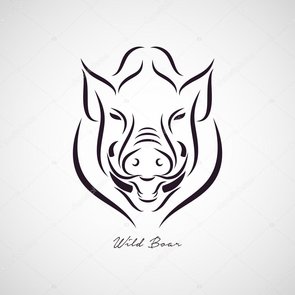 Wild boar logo vector