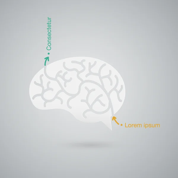Hersenen Ico — Stockvector