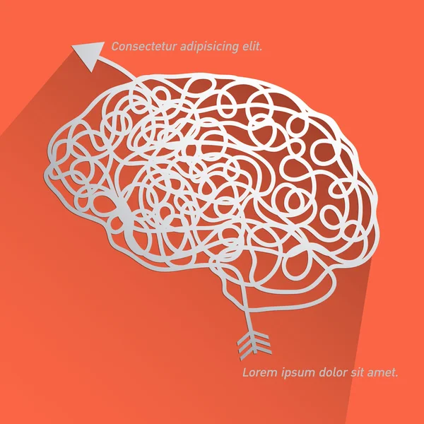 Cerebro vector de fondo — Vector de stock