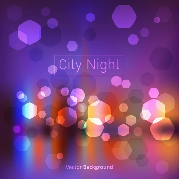 City night lights — Stock Vector