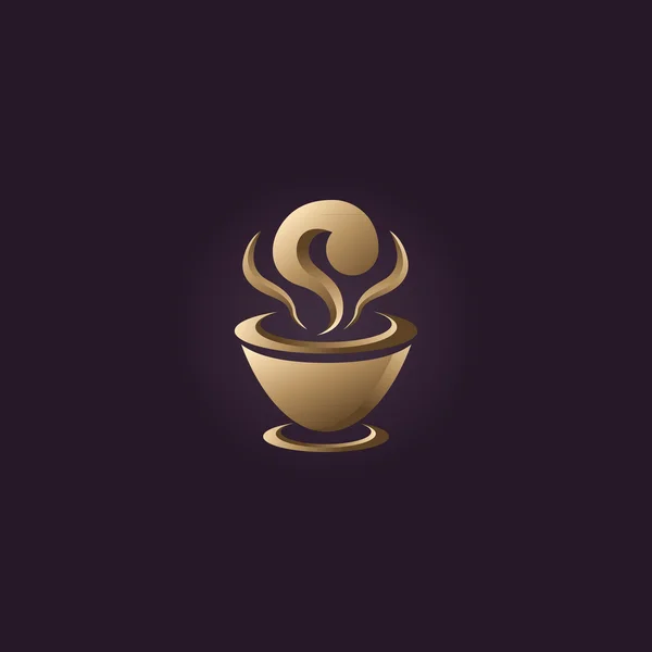커피 벡터 로고 디자인 서식 파일 — 스톡 벡터