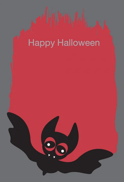 Feliz tarjeta de Halloween. Ilustración vectorial — Vector de stock