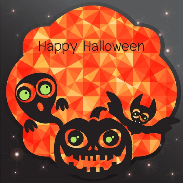 Feliz icono de Halloween. Ilustración vectorial . — Vector de stock