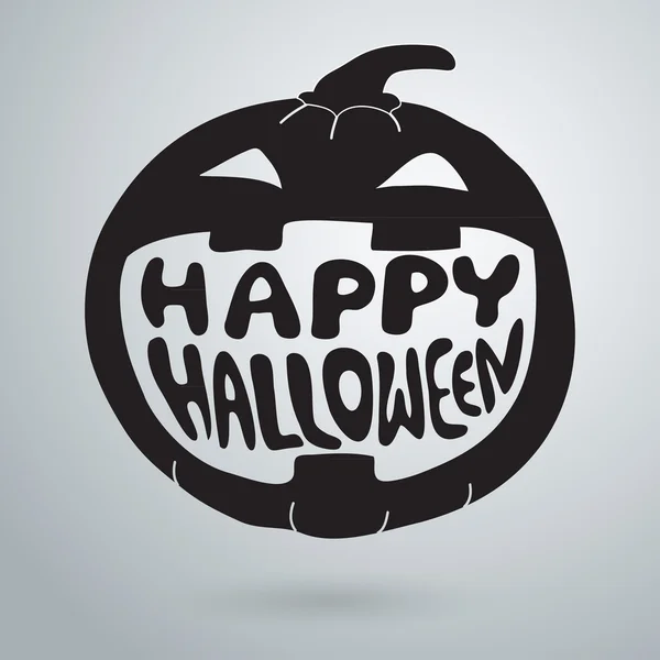 Halloween símbolos calabaza, letras — Vector de stock