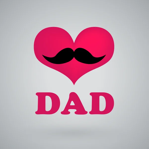 J'aime papa, heureux jour des pères — Image vectorielle
