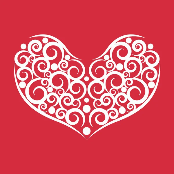 Modèle de conception de logo vectoriel abstrait coeur . — Image vectorielle