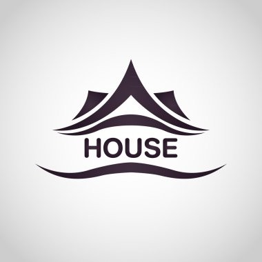 House soyut Emlak logo tasarım şablonu