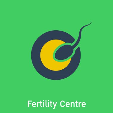 sperm ve yumurta hücresi logo vektör