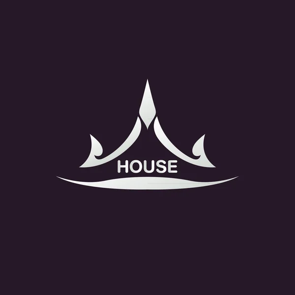 House soyut Emlak logo tasarım şablonu — Stok Vektör