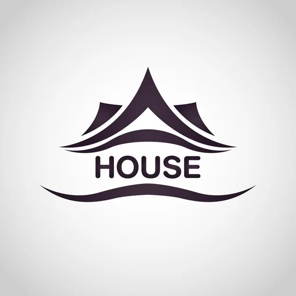 Modèle de conception de logo immobilier abstrait maison — Image vectorielle