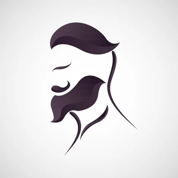 Hipster uomo logo vettoriale — Vettoriale Stock