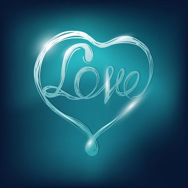 LOVE Happy Valentines day card, Type de police — Image vectorielle