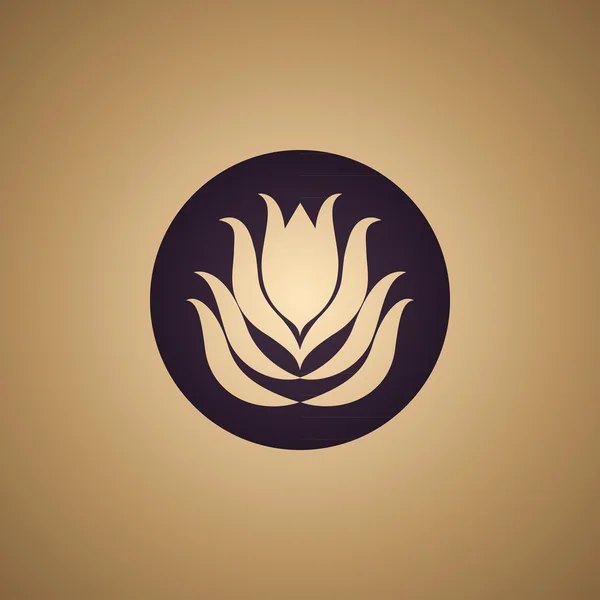 Lotus flor logotipo vetor —  Vetores de Stock