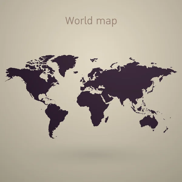 Mapa del mundo vector — Vector de stock