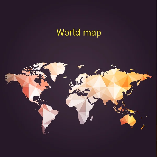 Mapa del mundo vector — Vector de stock