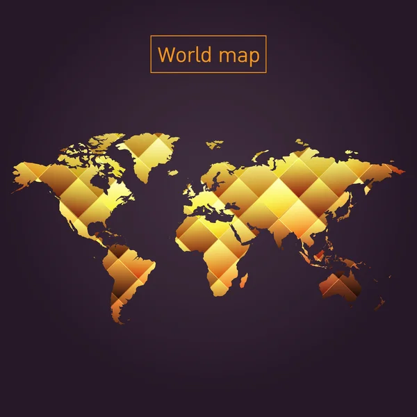 Mapa del mundo vector — Vector de stock