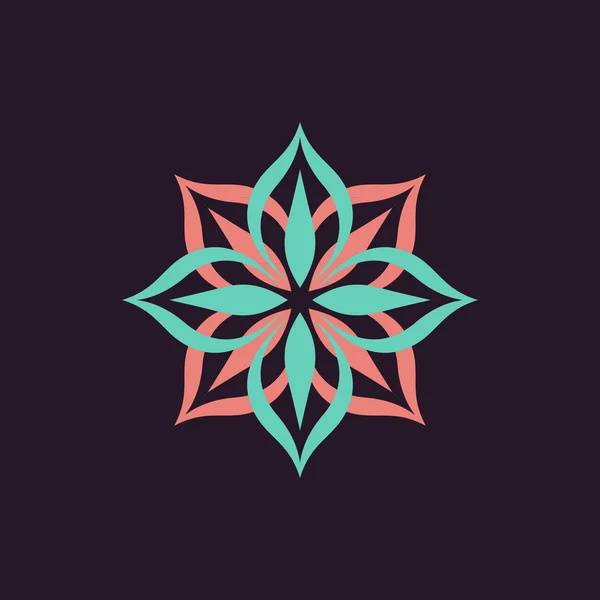 Lotus flor logo vector — Vector de stock