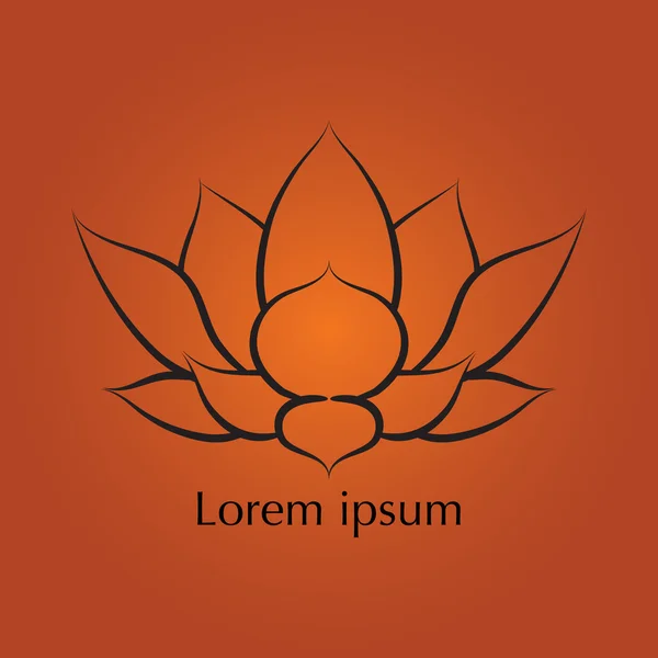 Lotus bloem vecto — Stockvector