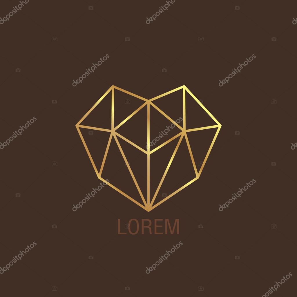 HEART diamond logo vector