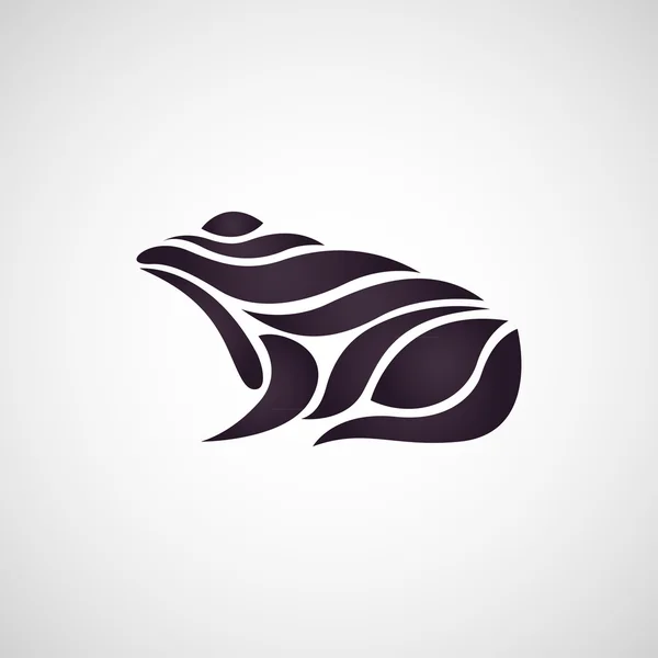 Kurbağa logo vektör — Stok Vektör