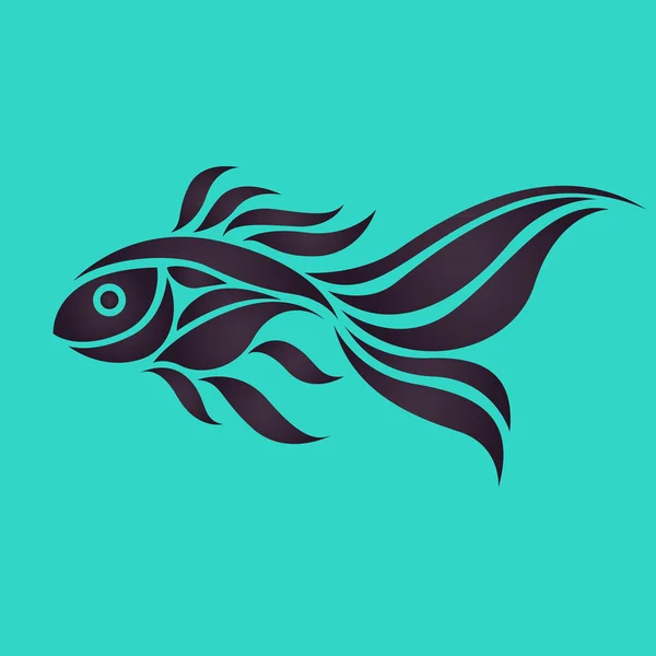 Goldfisch-Logovektor — Stockvektor