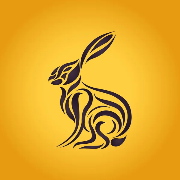 Yabani tavşan logo vektör