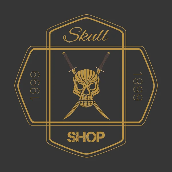 Vector logo Skull Badges — Archivo Imágenes Vectoriales