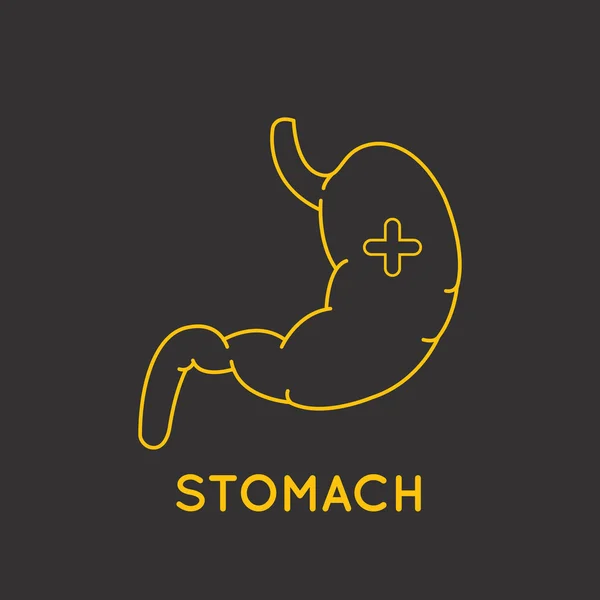 Estómago médico logo vector — Vector de stock