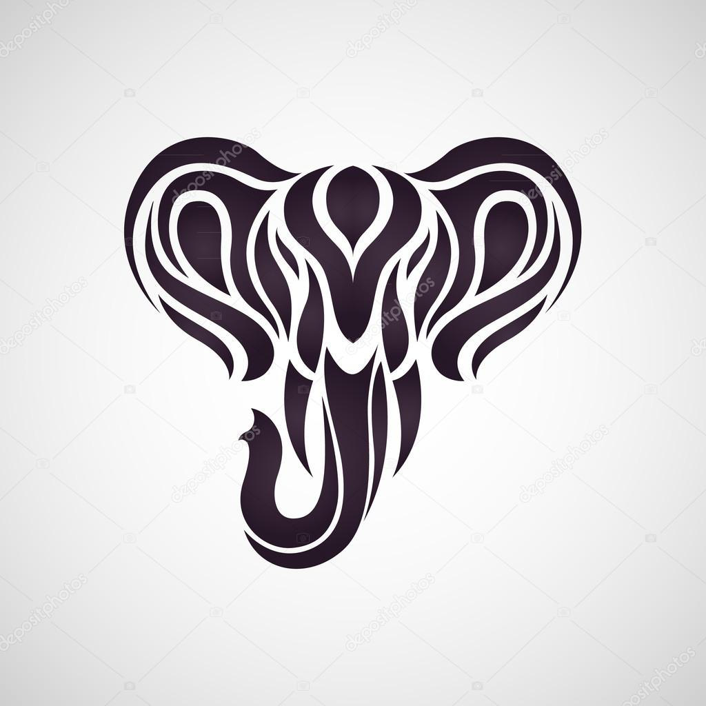 Elephant Tattoo logo vector