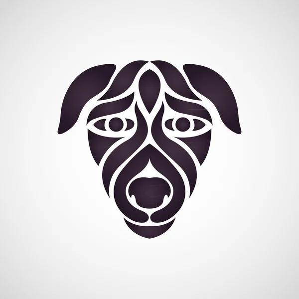 Hondenlogo — Stockvector